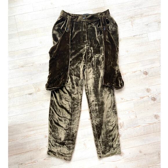 Creatures of Comfort‎ Velvet Oversized Pocket Pants | Green Size 8 - Picture 1 of 9